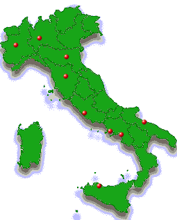 clicca sulle citt per conoscere i corrispondenti